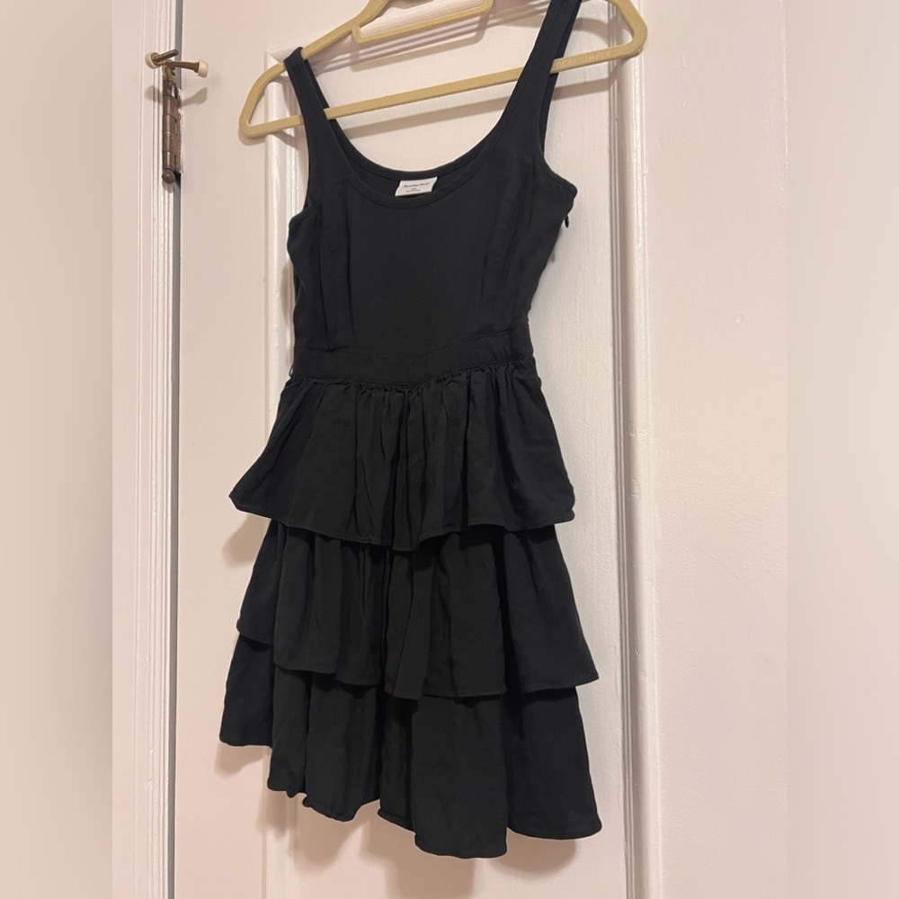 Sunday Best sleeveless black ruffle dress Size 2XS